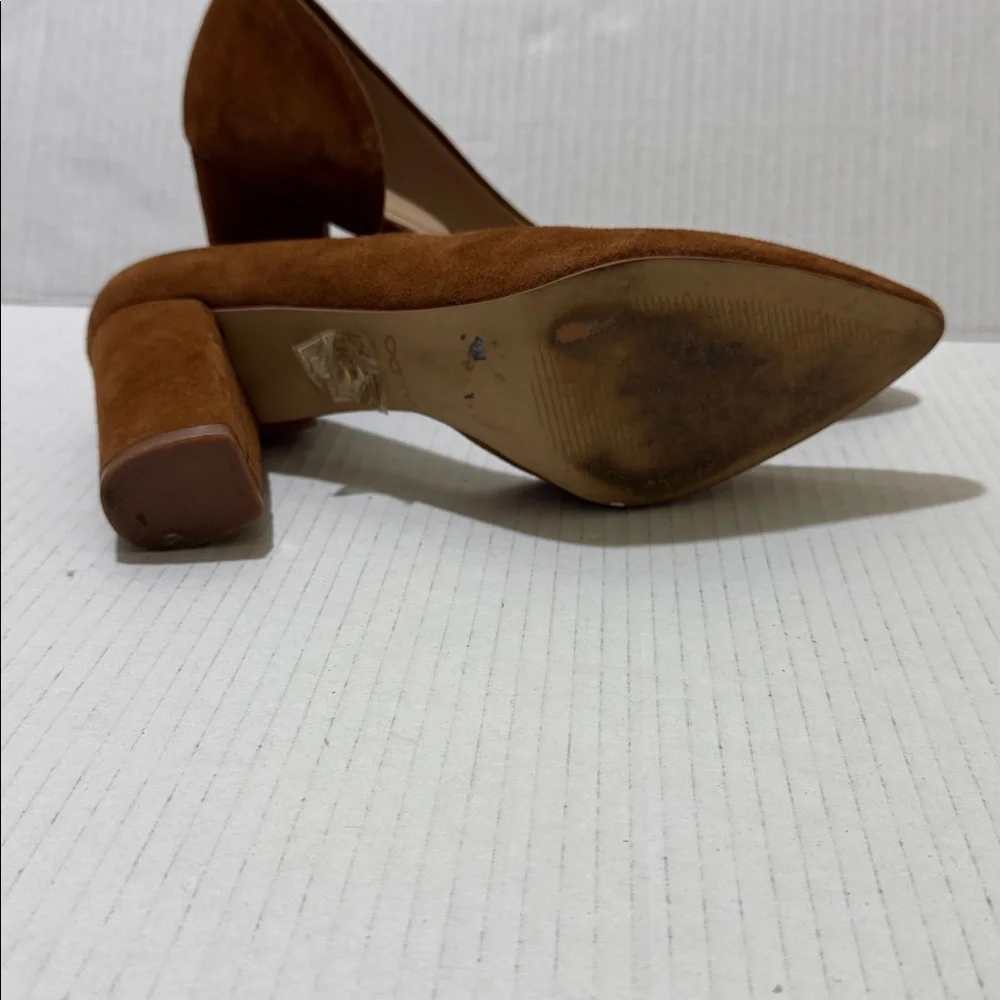 ALDO Camel Brown Block Heels Pump Size 9 Same Day Shipping Guaranteed